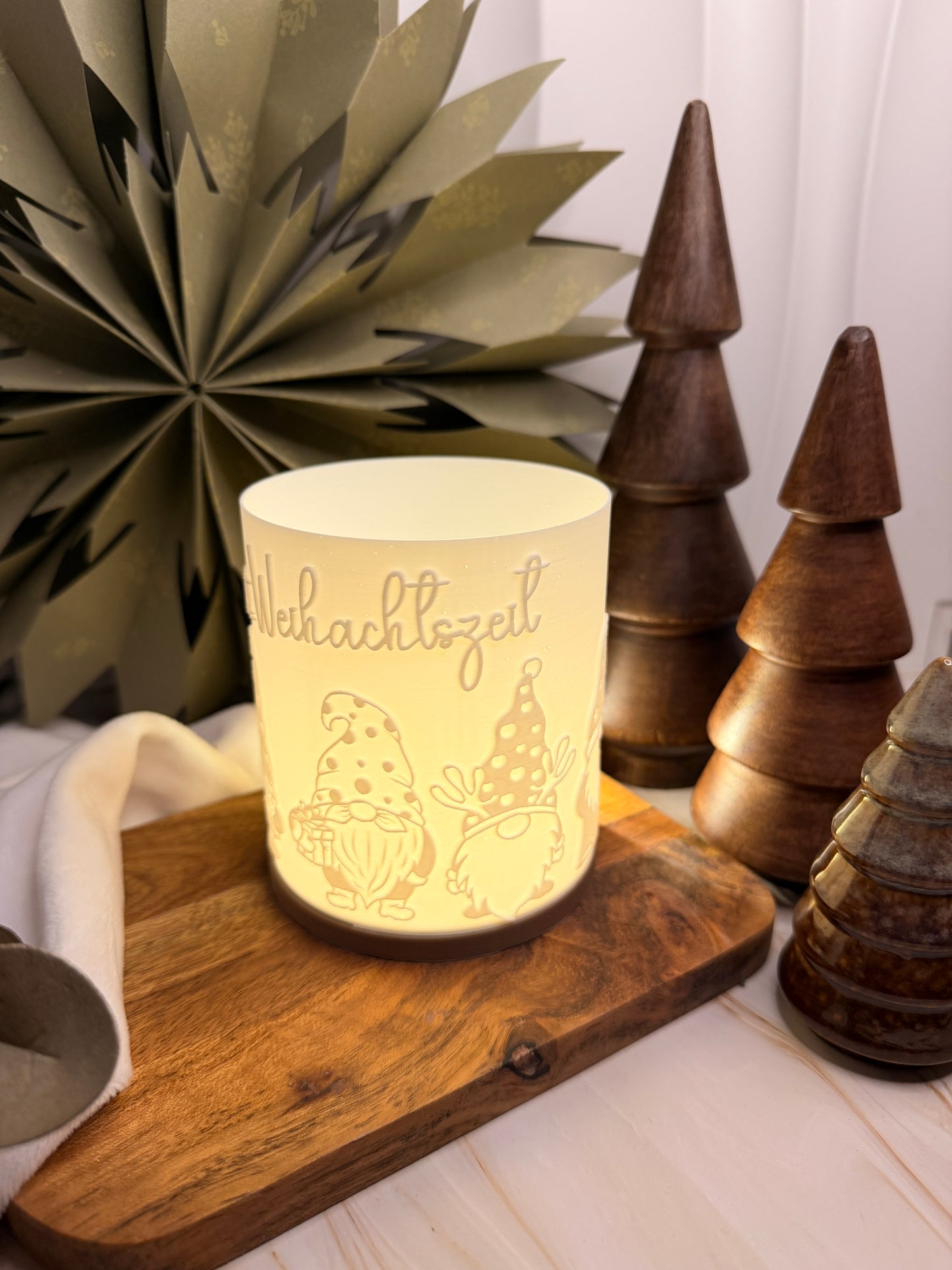 3D-Druckdatei - Windlicht - Wichtelige Weihnachtszeit