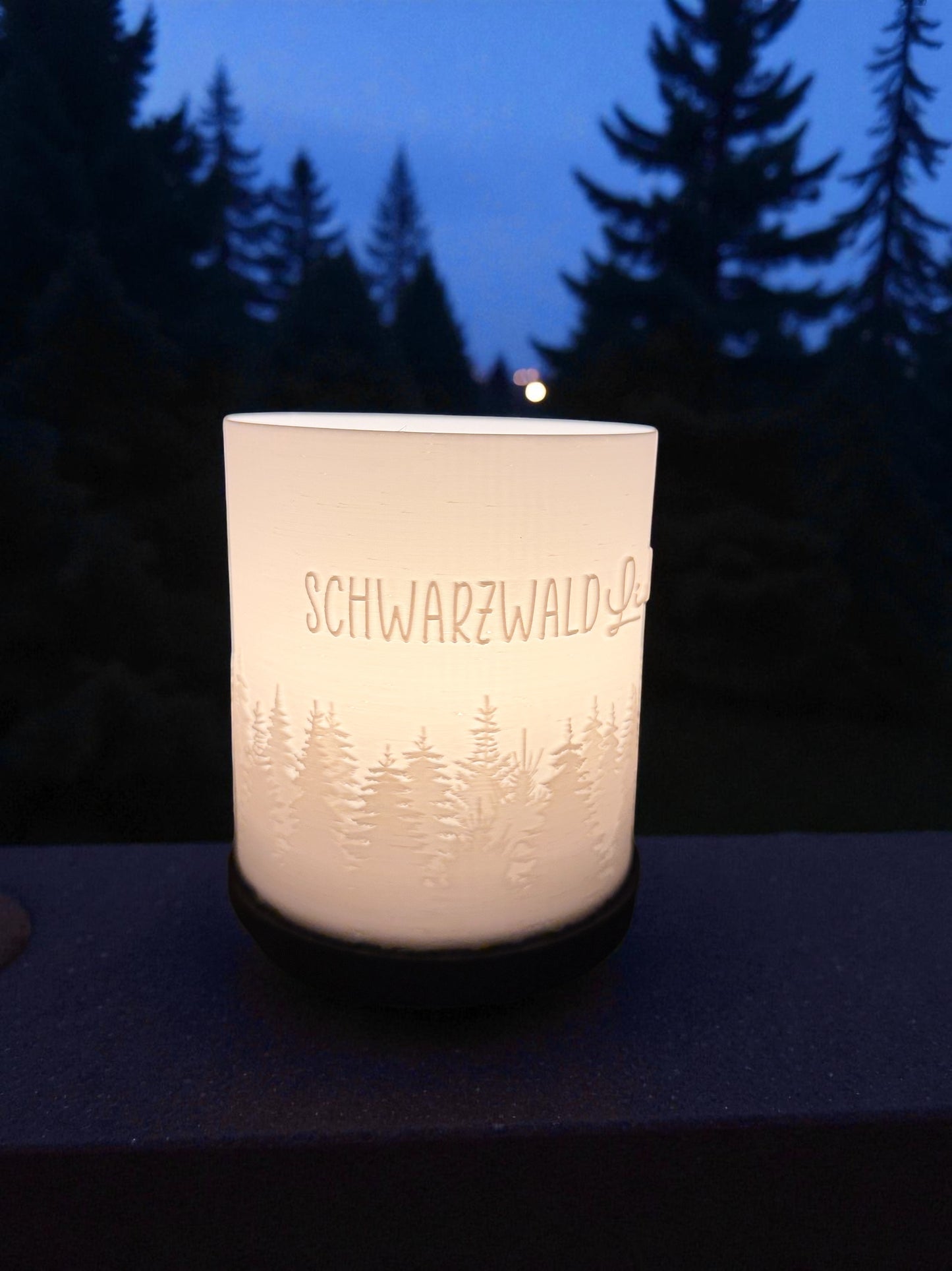 3D-Druckdatei - Windlicht - Schwarzwald No1