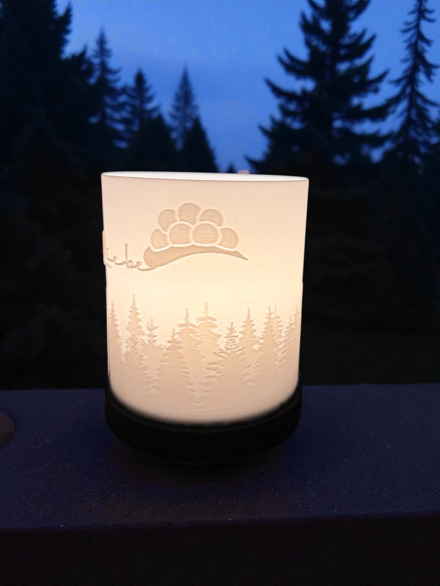 3D-Druckdatei - Windlicht - Schwarzwald No1