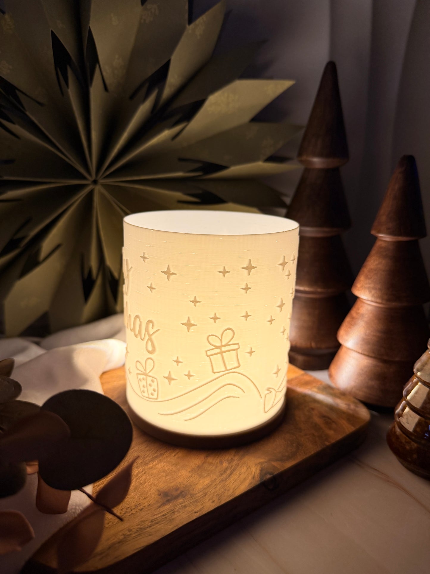 3D-Druckdatei - Windlicht - Rentier Rudoph