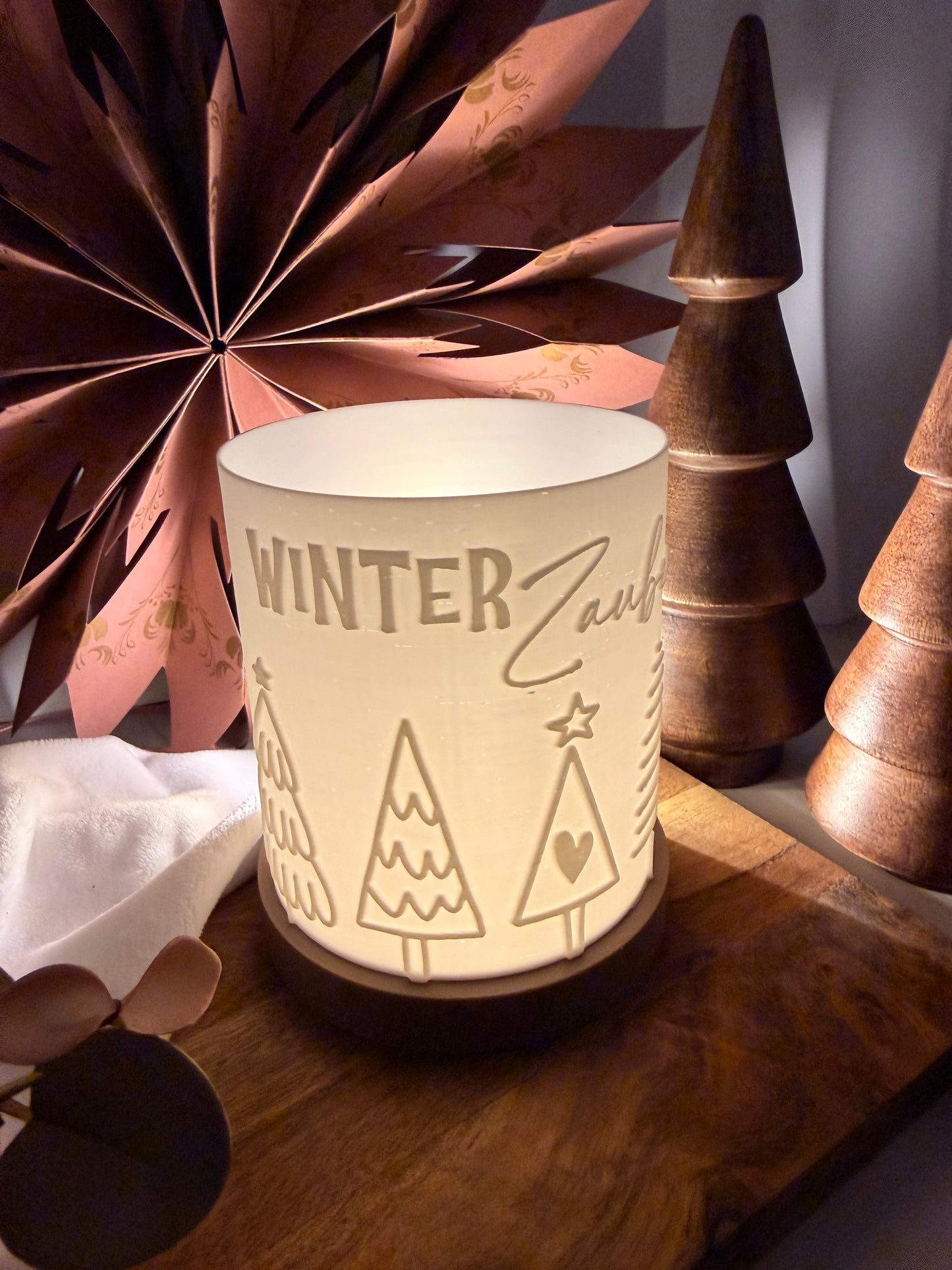 3D-Druckdatei - Windlicht - Winterzauber