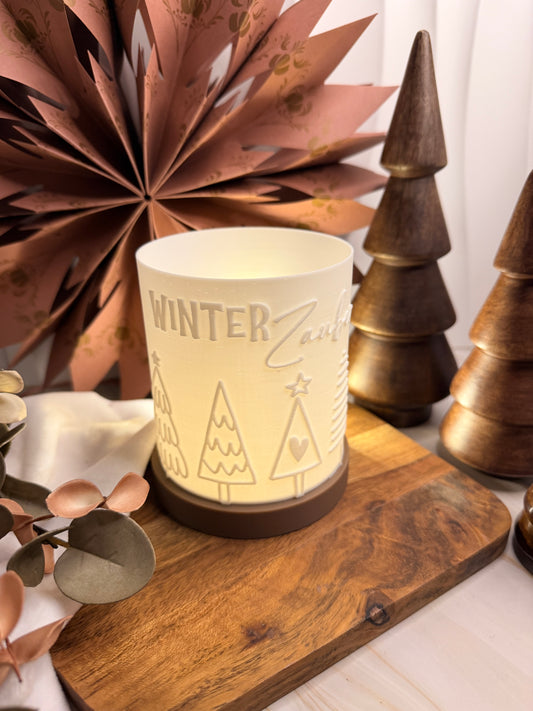 3D-Druckdatei - Windlicht - Winterzauber