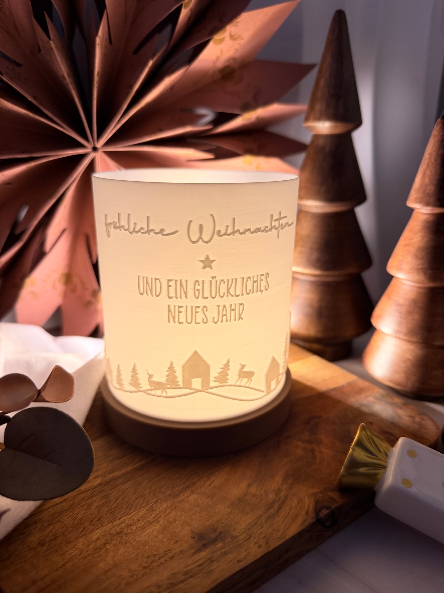 3D-Druckdatei - Windlicht - fröhliche Weihnachten