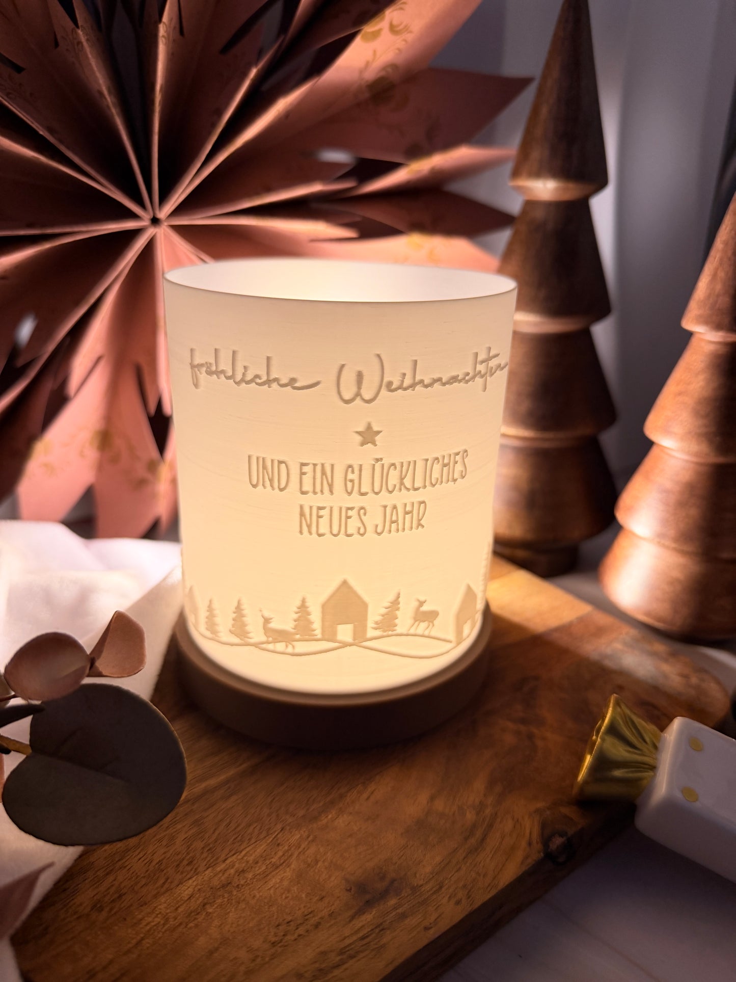3D-Druckdatei - Windlicht - fröhliche Weihnachten