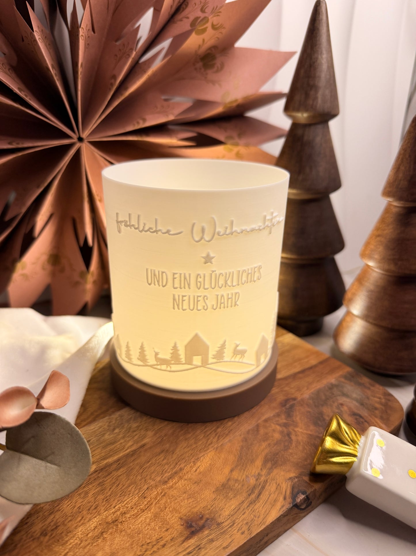 3D-Druckdatei - Windlicht - fröhliche Weihnachten