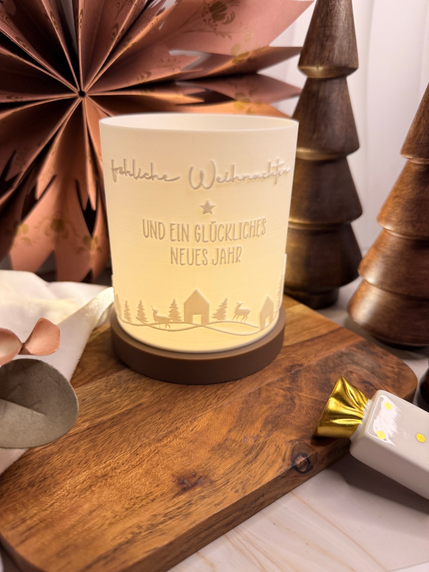 3D-Druckdatei - Windlicht - fröhliche Weihnachten