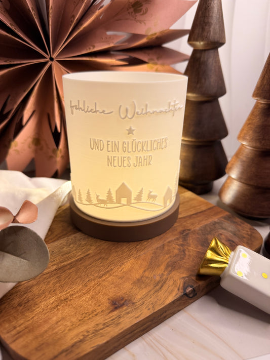 3D-Druckdatei - Windlicht - fröhliche Weihnachten