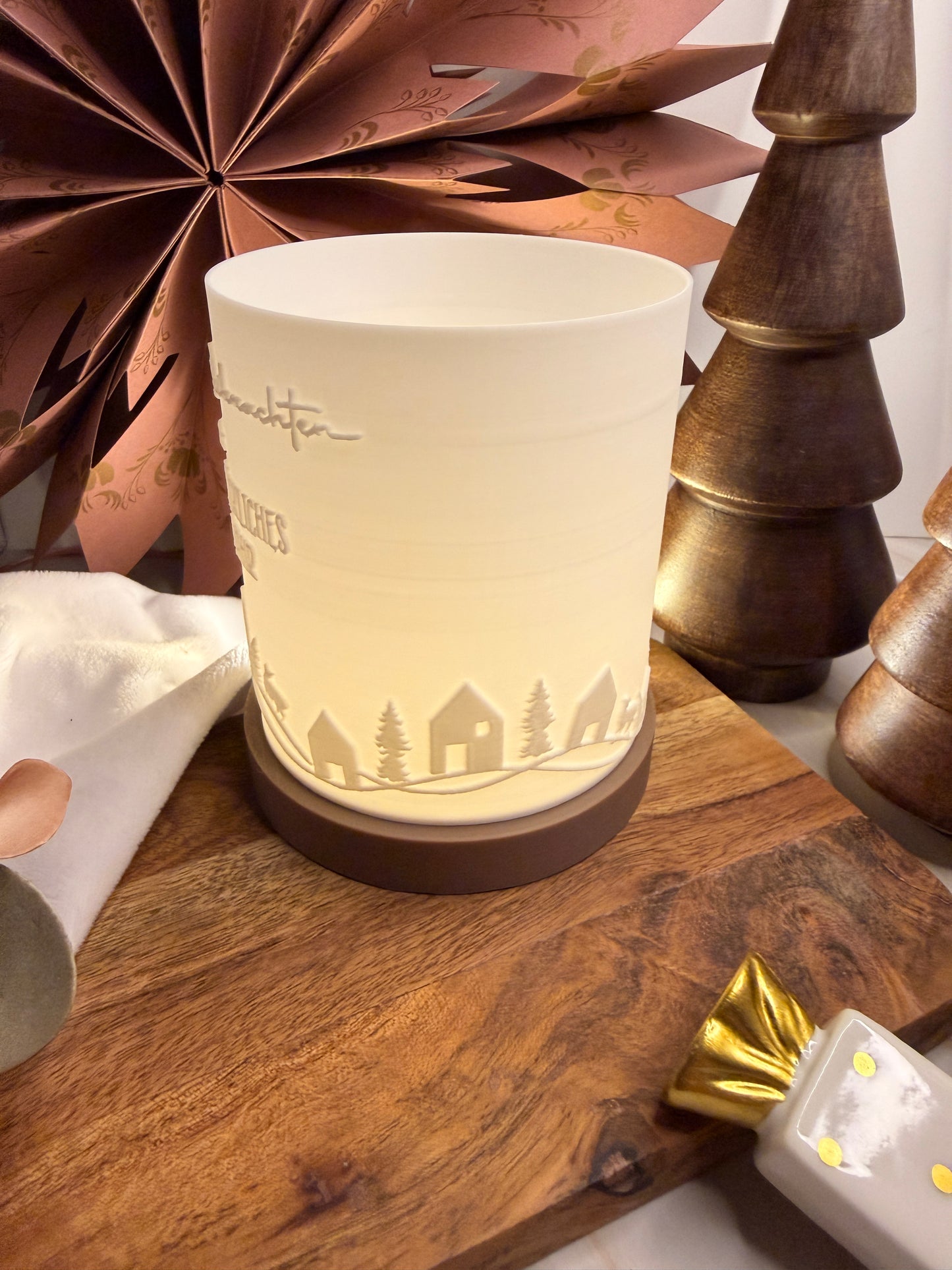 3D-Druckdatei - Windlicht - fröhliche Weihnachten