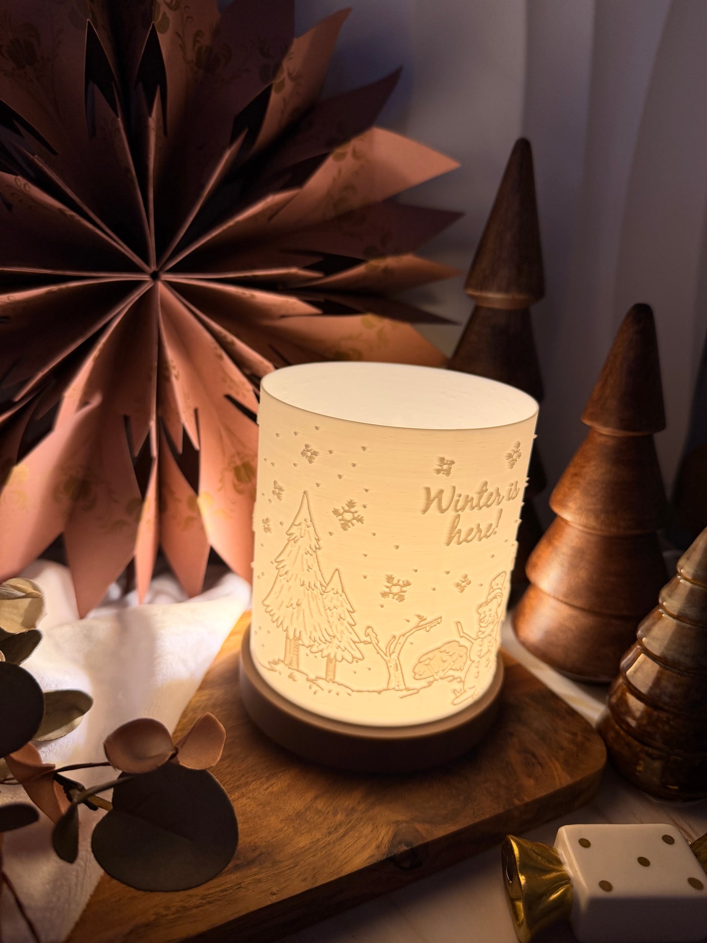 3D-Druckdatei - Windlicht - Schneemann