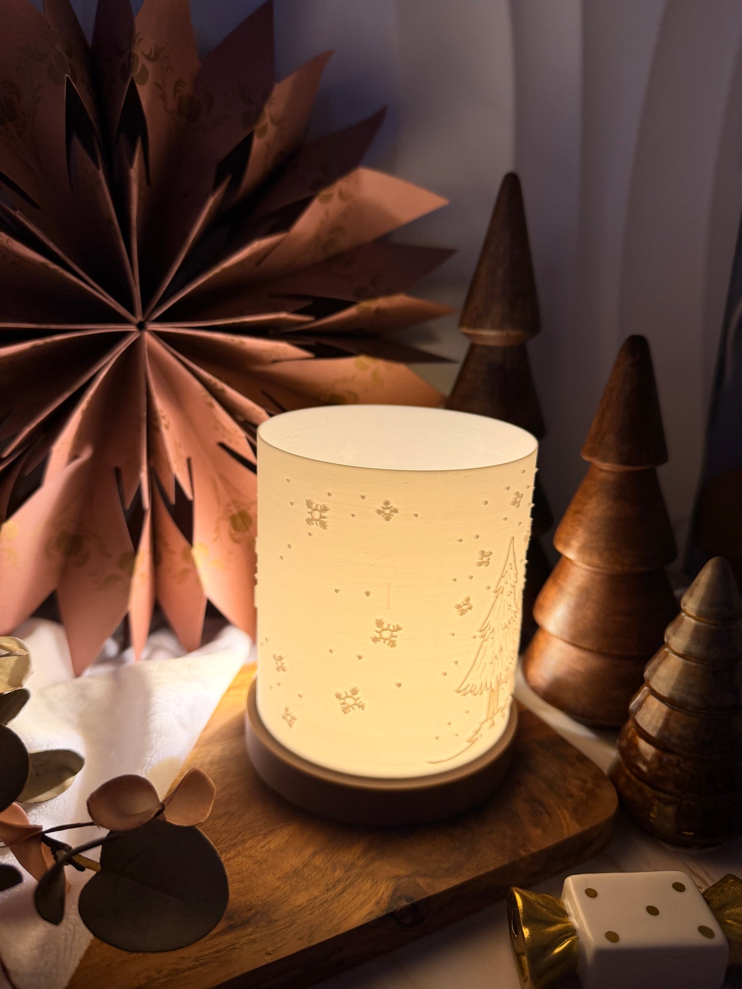 3D-Druckdatei - Windlicht - Schneemann