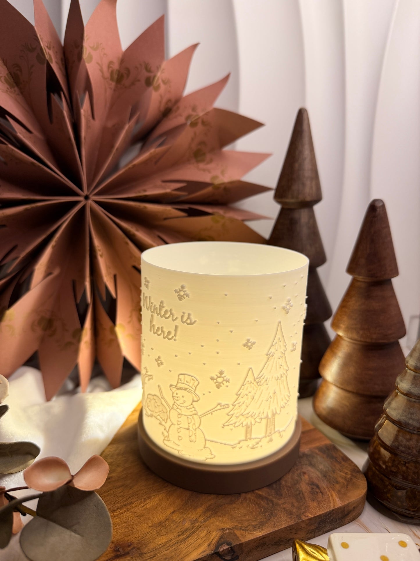 3D-Druckdatei - Windlicht - Schneemann