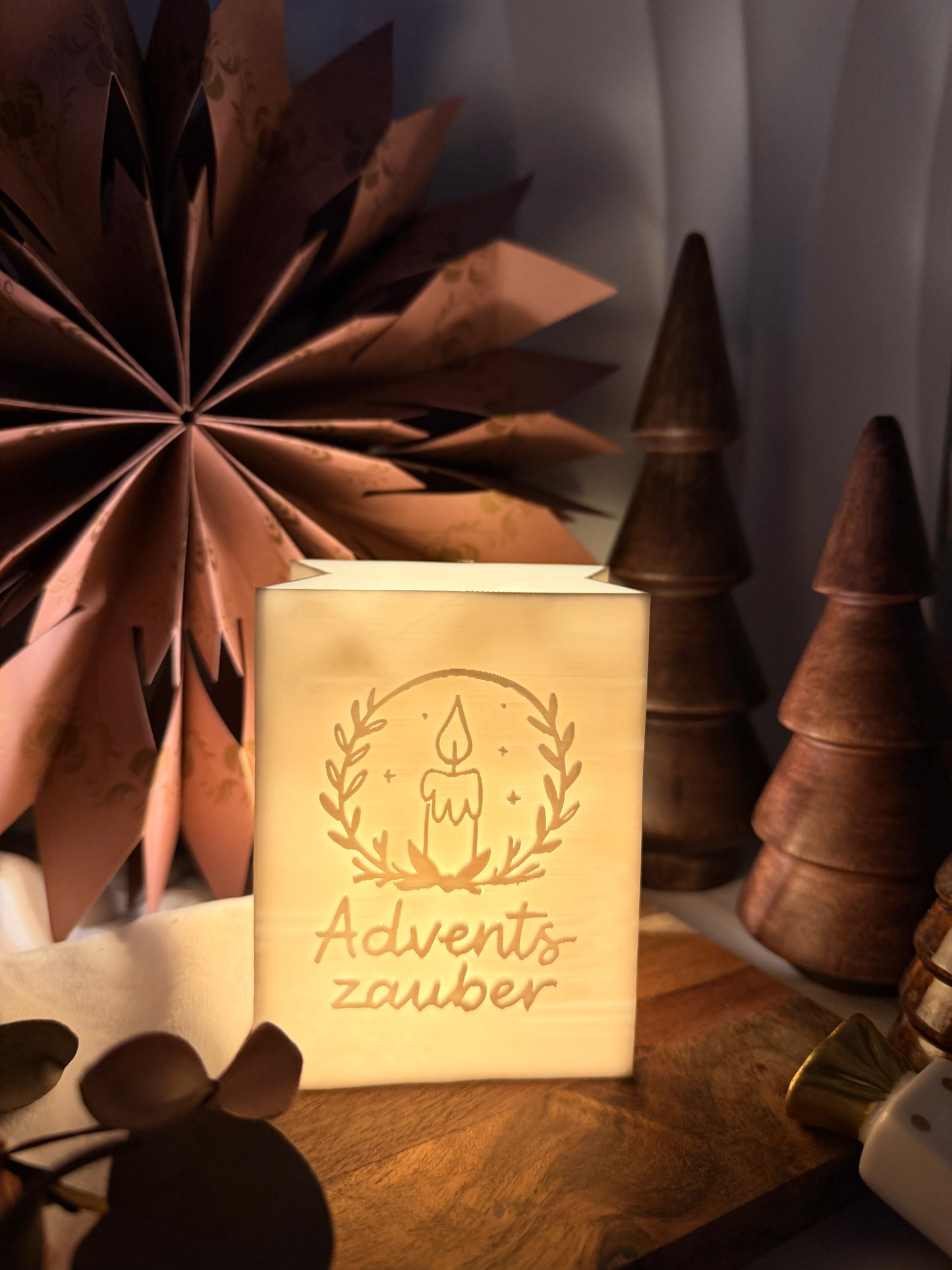 3D-Druckdatei - Windlicht - Papiertüte - Adventszeit