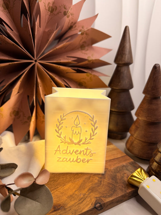 3D-Druckdatei - Windlicht - Papiertüte - Adventszeit