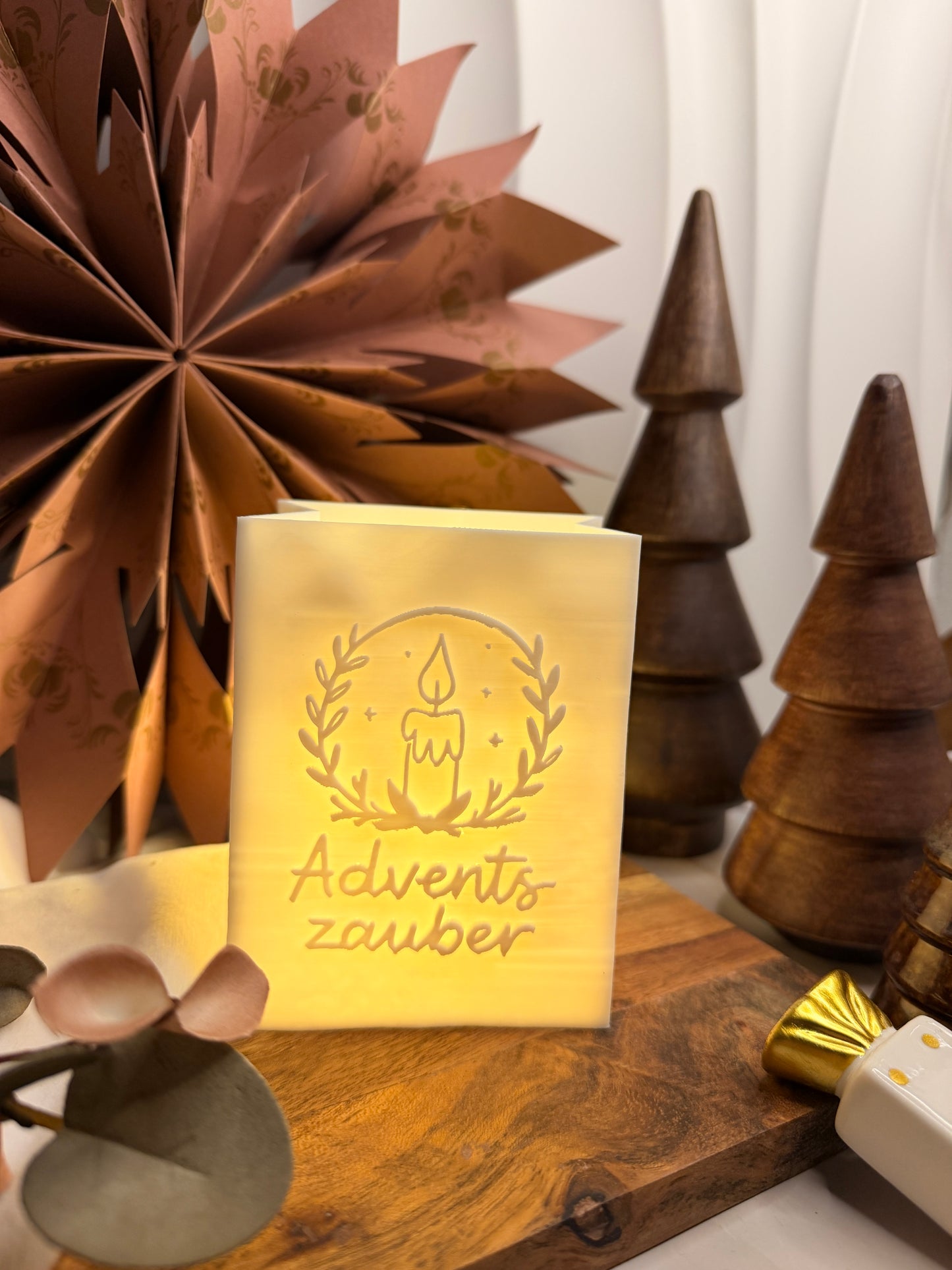 3D-Druckdatei - Windlicht - Papiertüte - Adventszeit