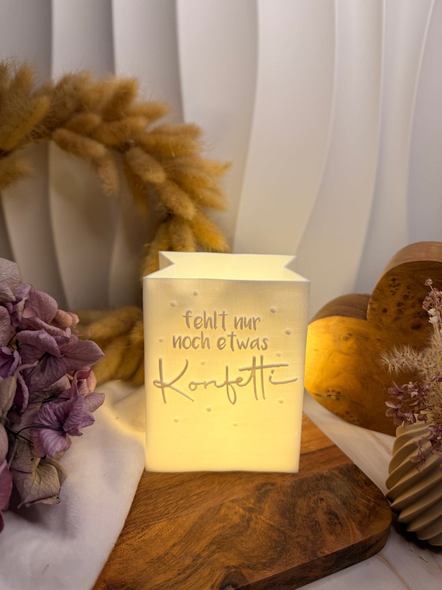 3D-Druckdatei - Windlicht - Papiertüte - fehlt nur noch etwas Konfetti