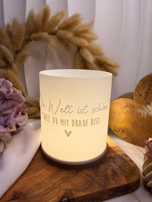 3D-Druckdatei - Windlicht - die Welt ist schön