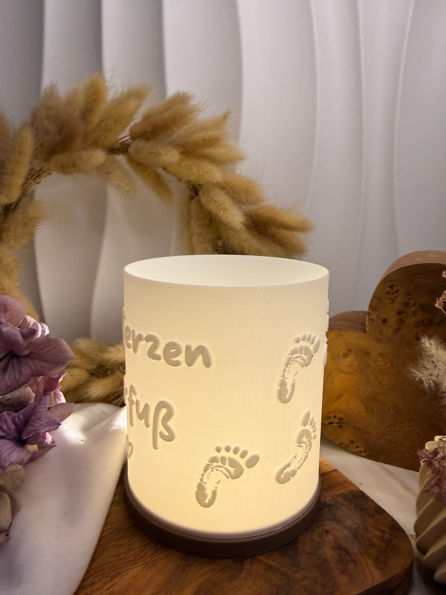 3D-Druckdatei - Windlicht - Im Herzen Barfuß