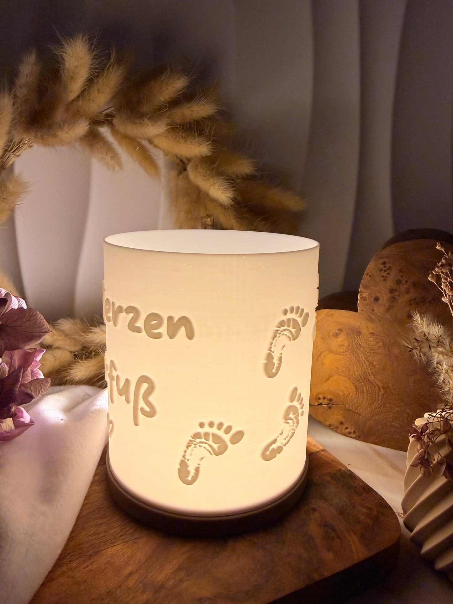 3D-Druckdatei - Windlicht - Im Herzen Barfuß