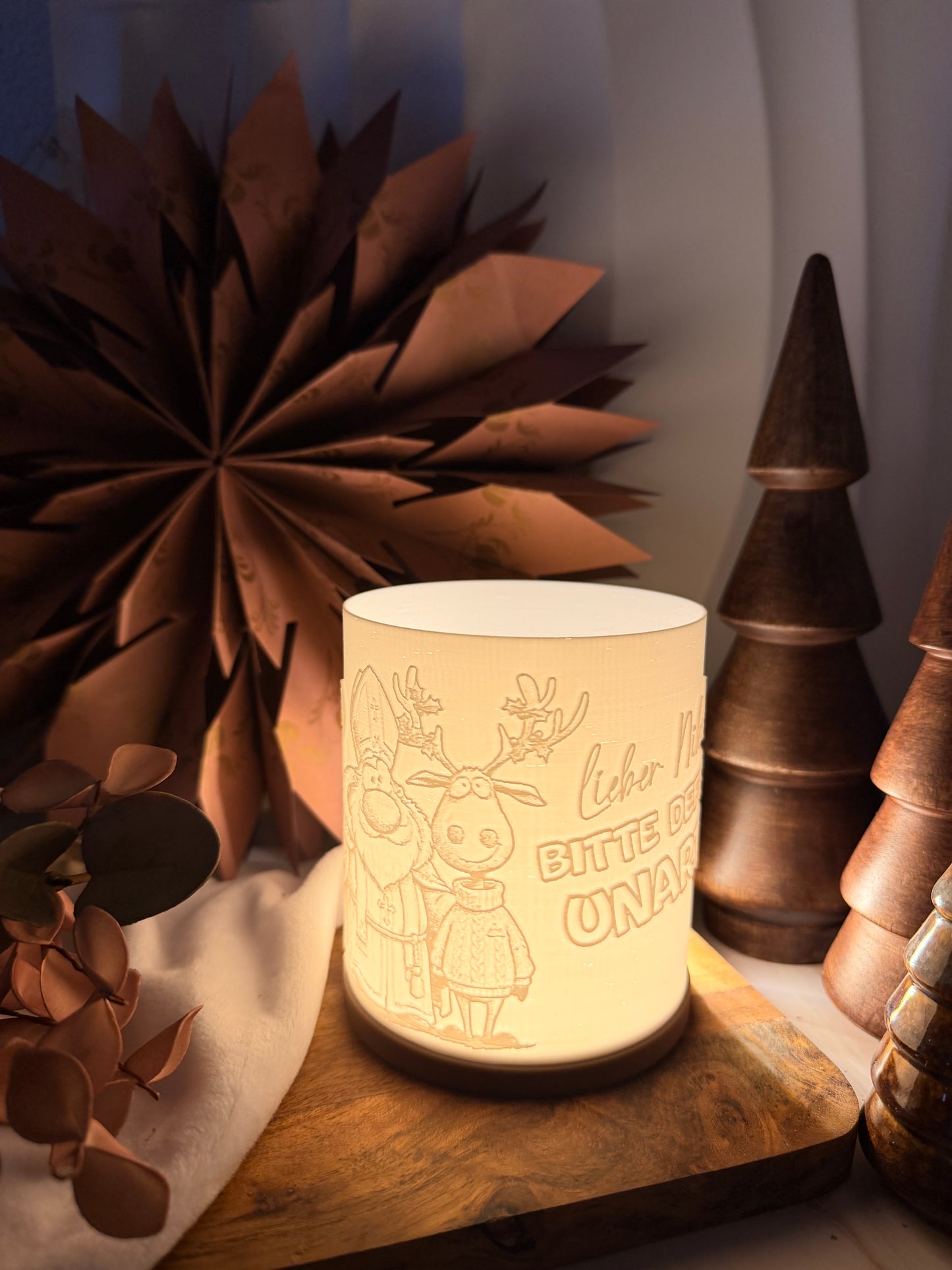 3D-Druckdatei - Windlicht - Nikolas unartig