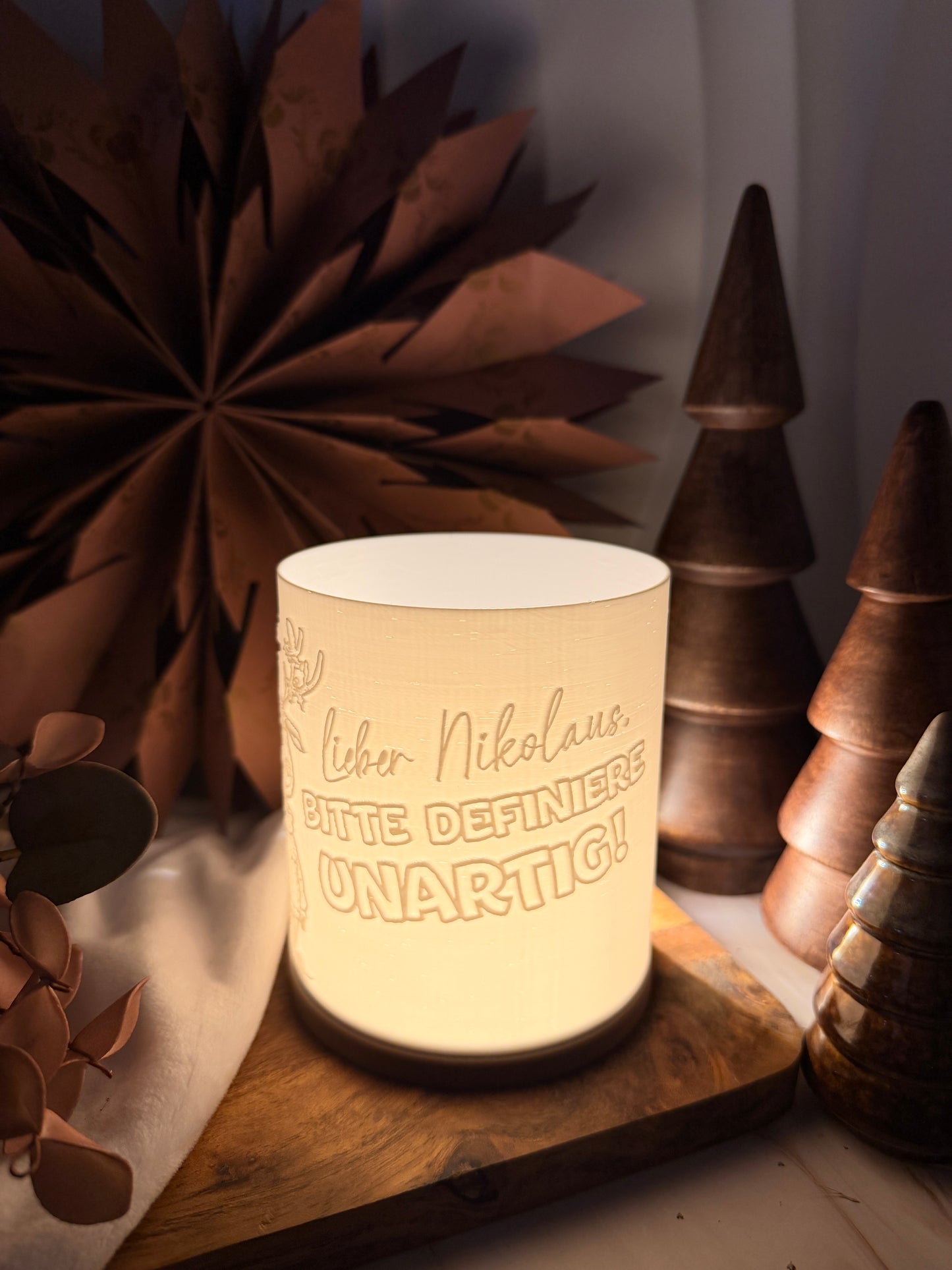 3D-Druckdatei - Windlicht - Nikolas unartig