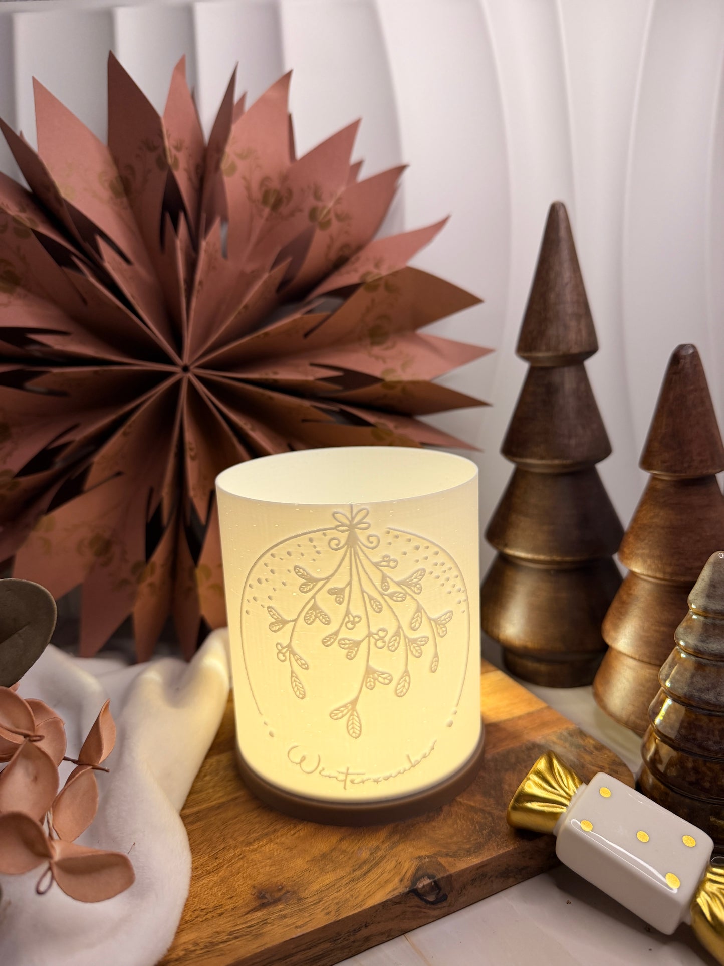 3D-Druckdatei - Windlicht - Mistelzweig