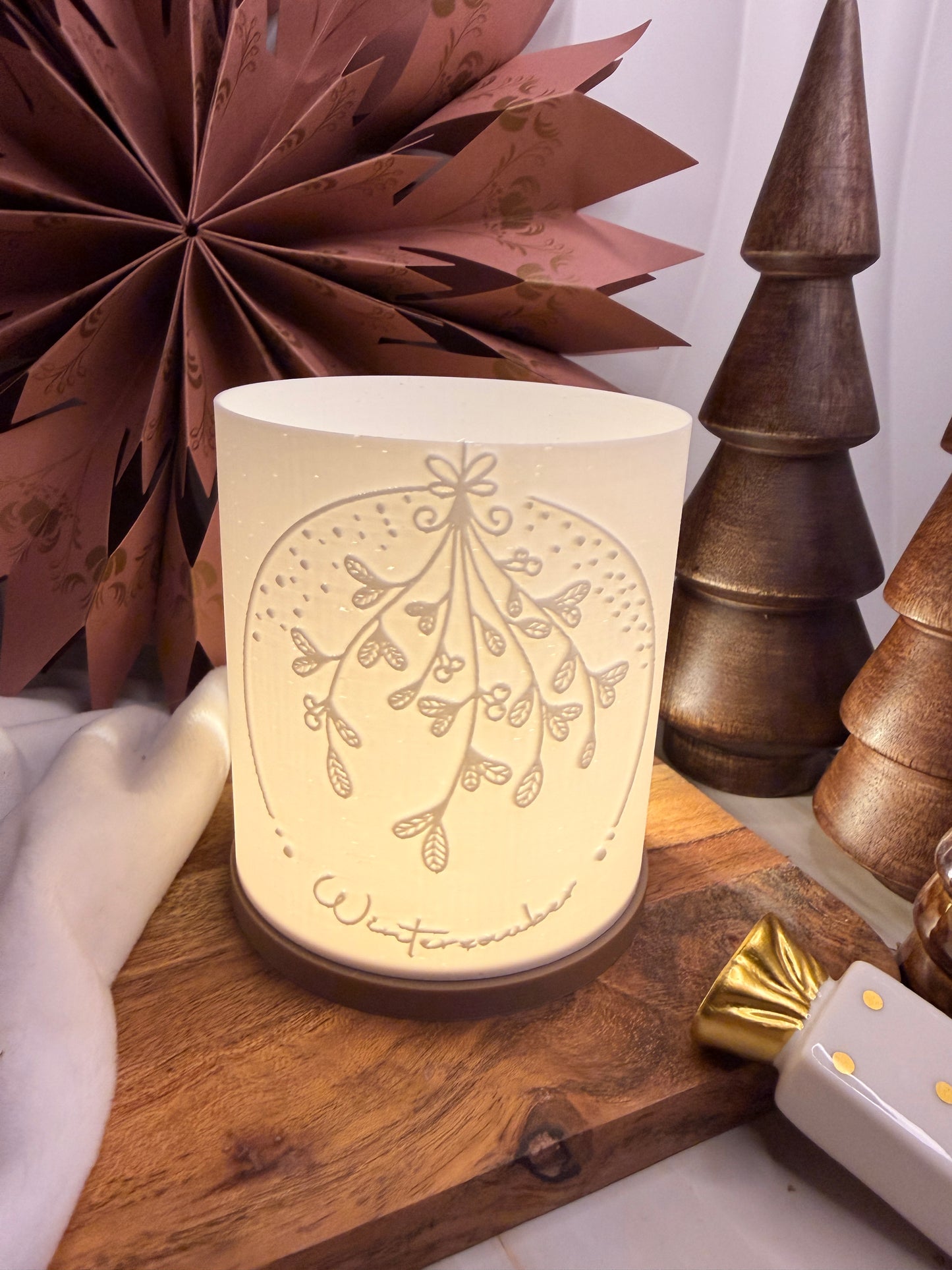 3D-Druckdatei - Windlicht - Mistelzweig