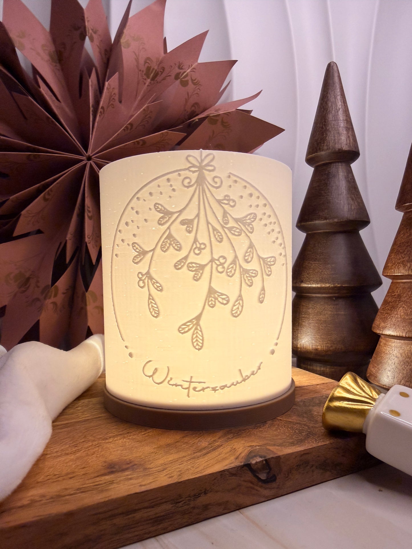 3D-Druckdatei - Windlicht - Mistelzweig