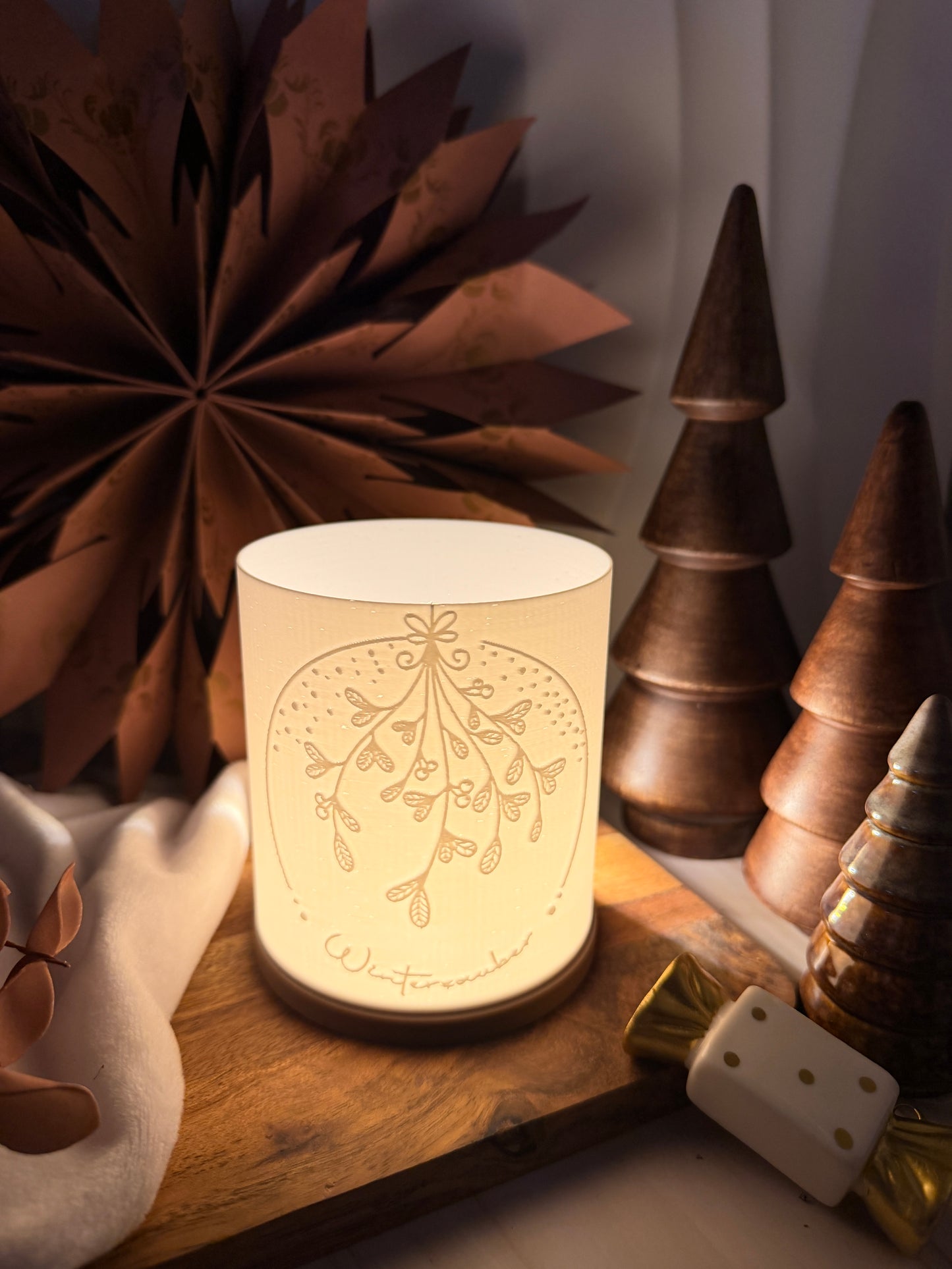 3D-Druckdatei - Windlicht - Mistelzweig