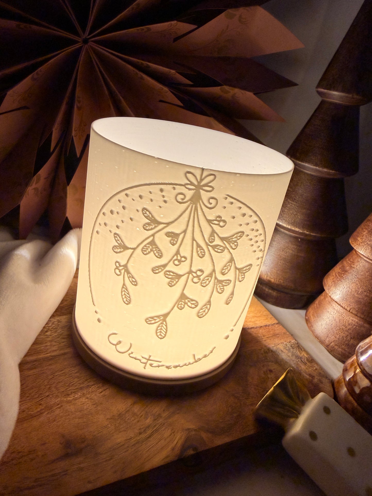 3D-Druckdatei - Windlicht - Mistelzweig