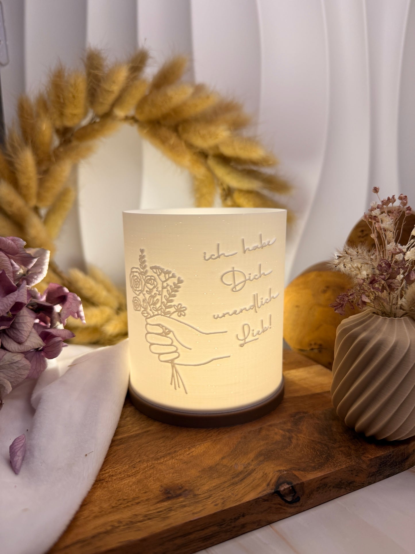 3D-Druckdatei - Windlicht - Unendlich Lieb