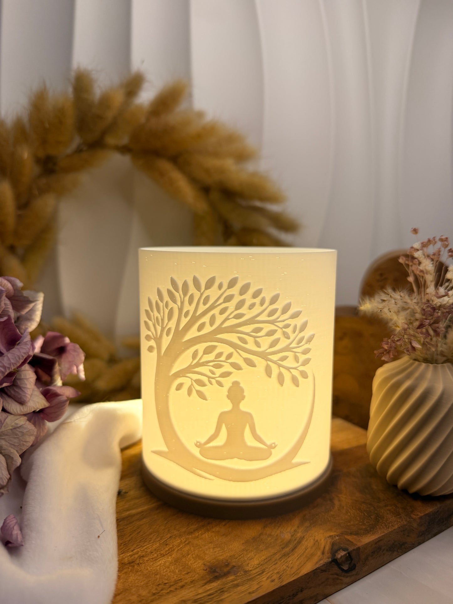 3D-Druckdatei - Windlicht - Yoga Baum