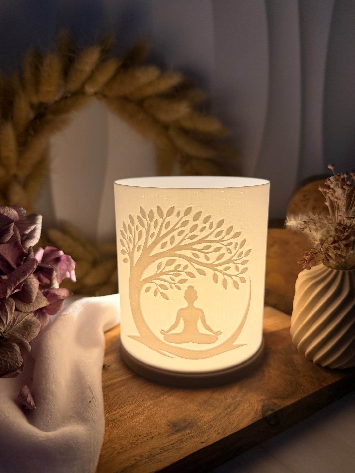 3D-Druckdatei - Windlicht - Yoga Baum