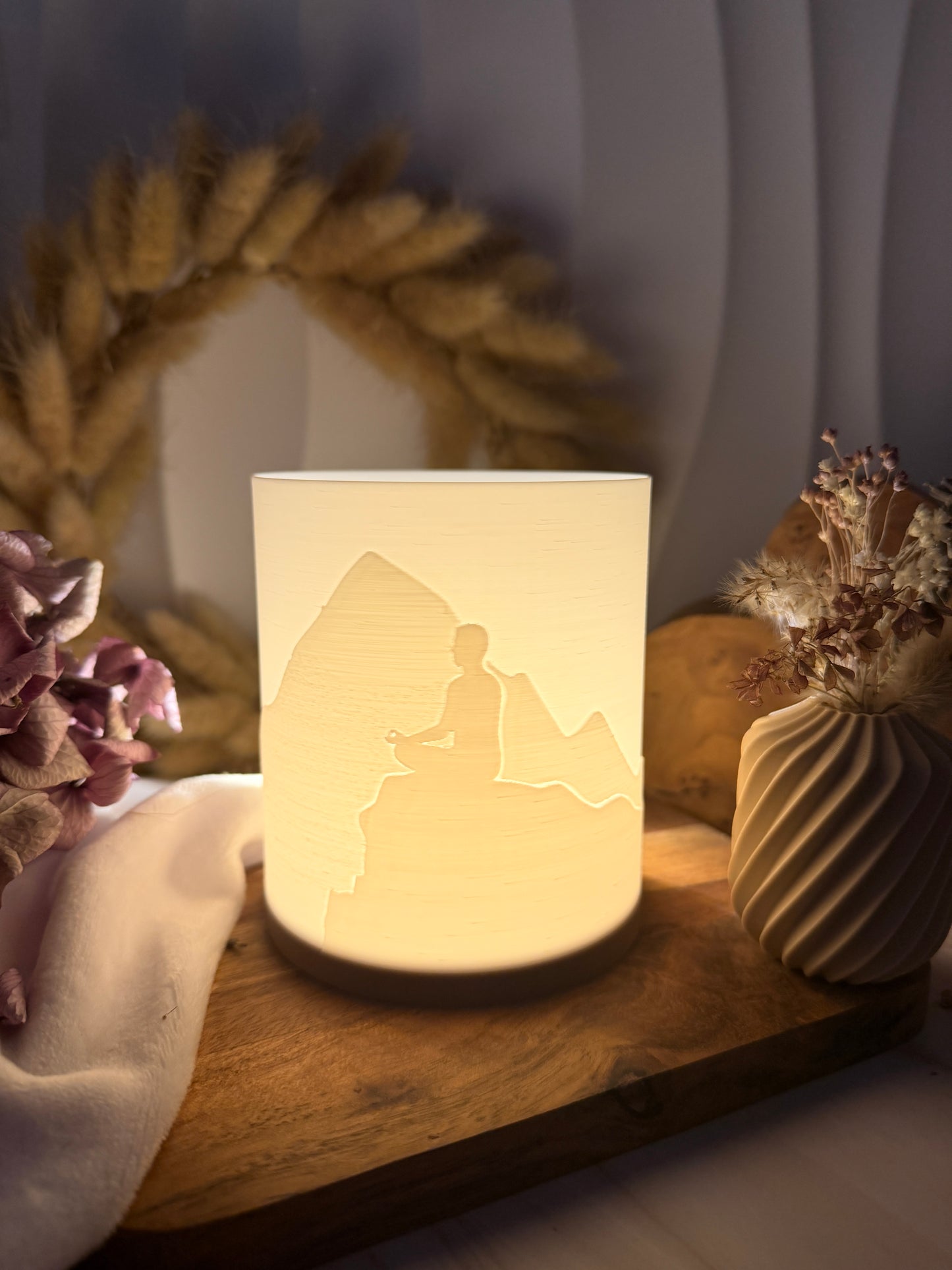 3D-Druckdatei - Windlicht - Berg Yoga