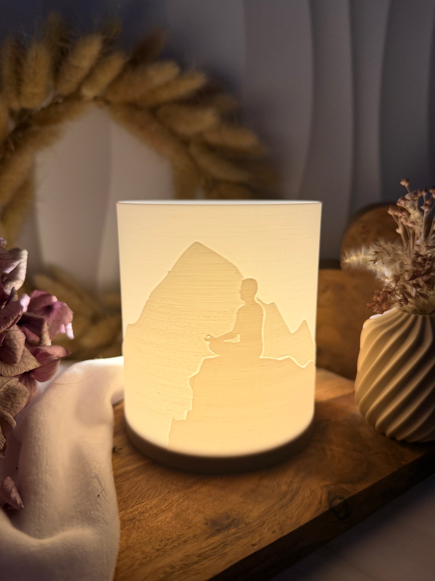 3D-Druckdatei - Windlicht - Berg Yoga