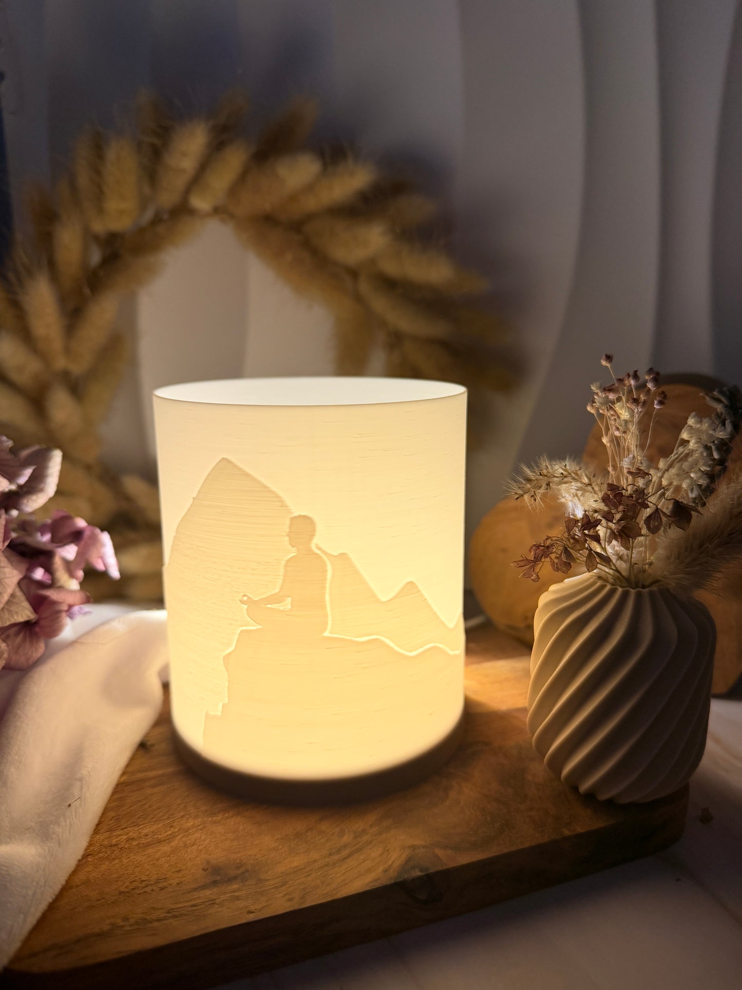 3D-Druckdatei - Windlicht - Berg Yoga