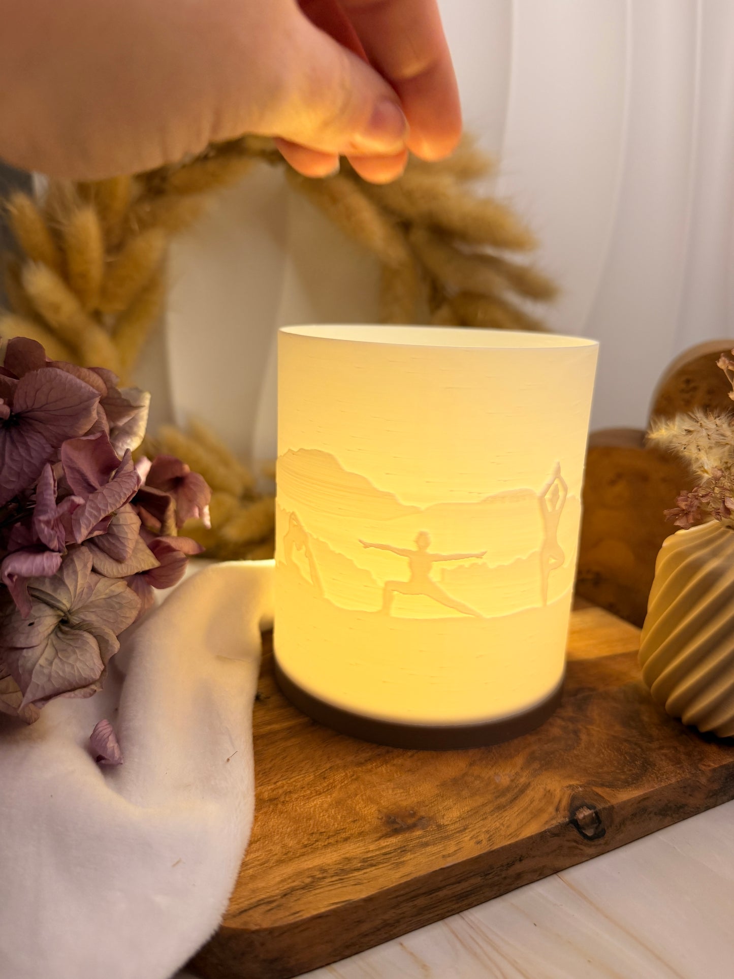 3D-Druckdatei - Windlicht - Yogaposen