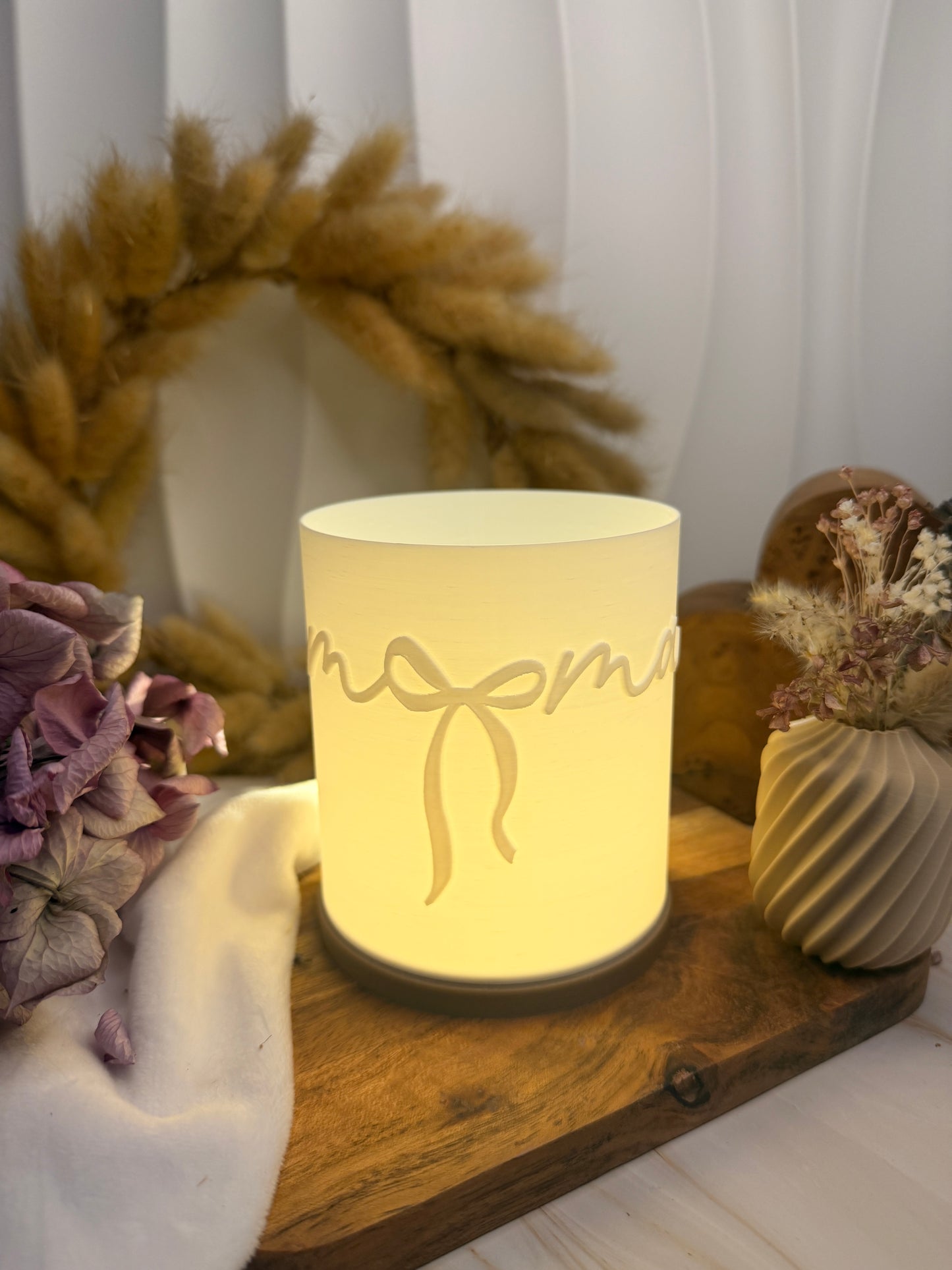 3D-Druckdatei - Windlicht - Schleife Mama