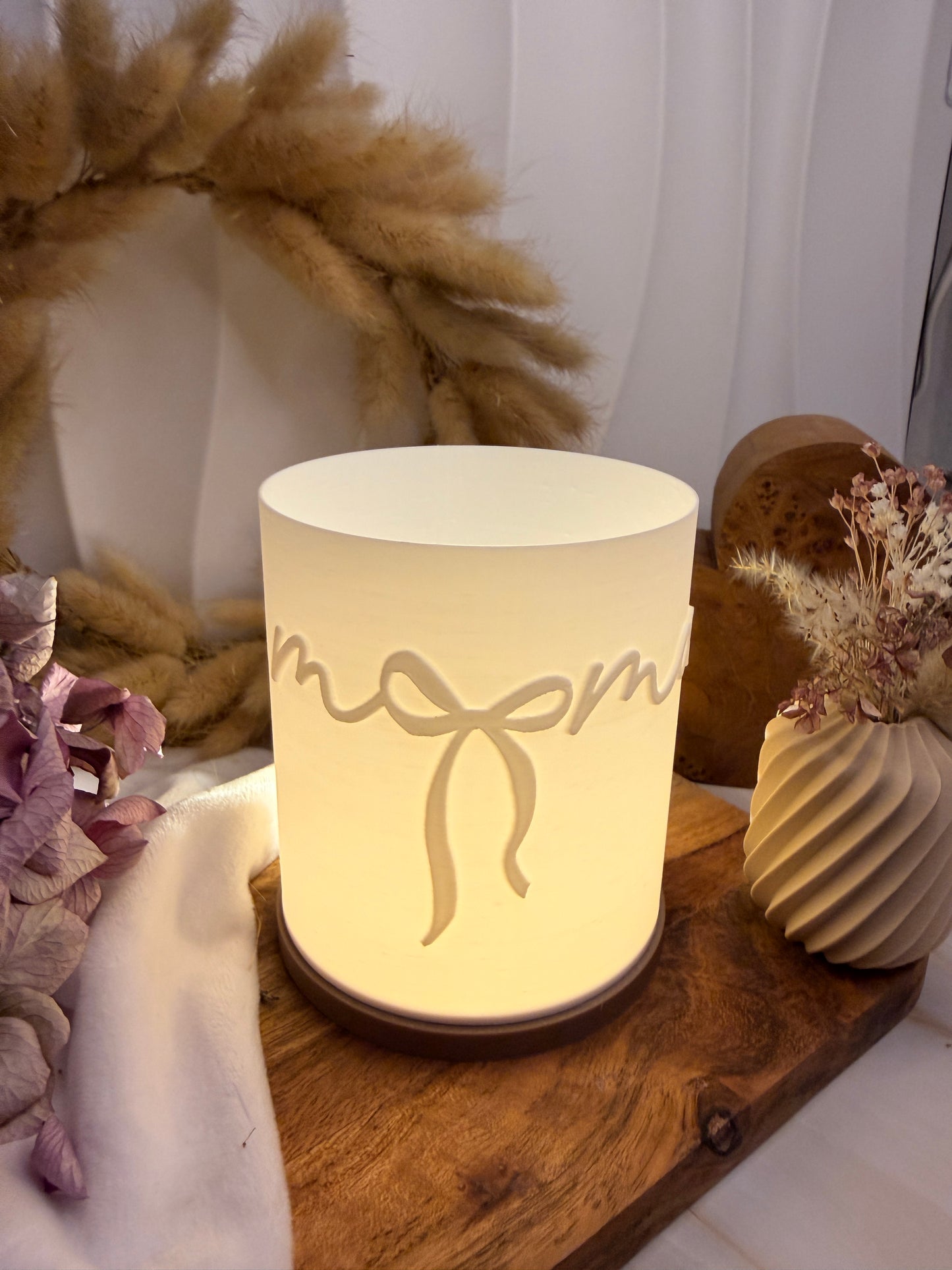 3D-Druckdatei - Windlicht - Schleife Mama