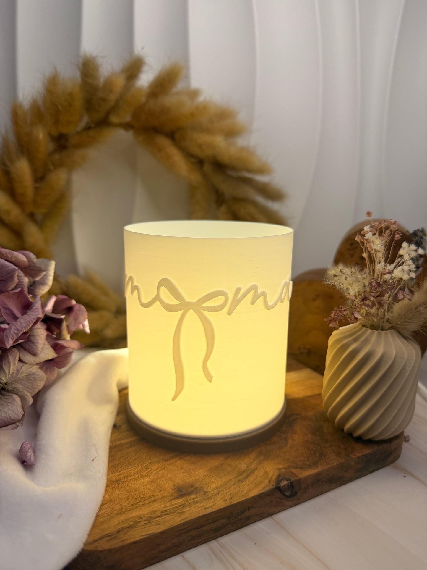 3D-Druckdatei - Windlicht - Schleife Mama