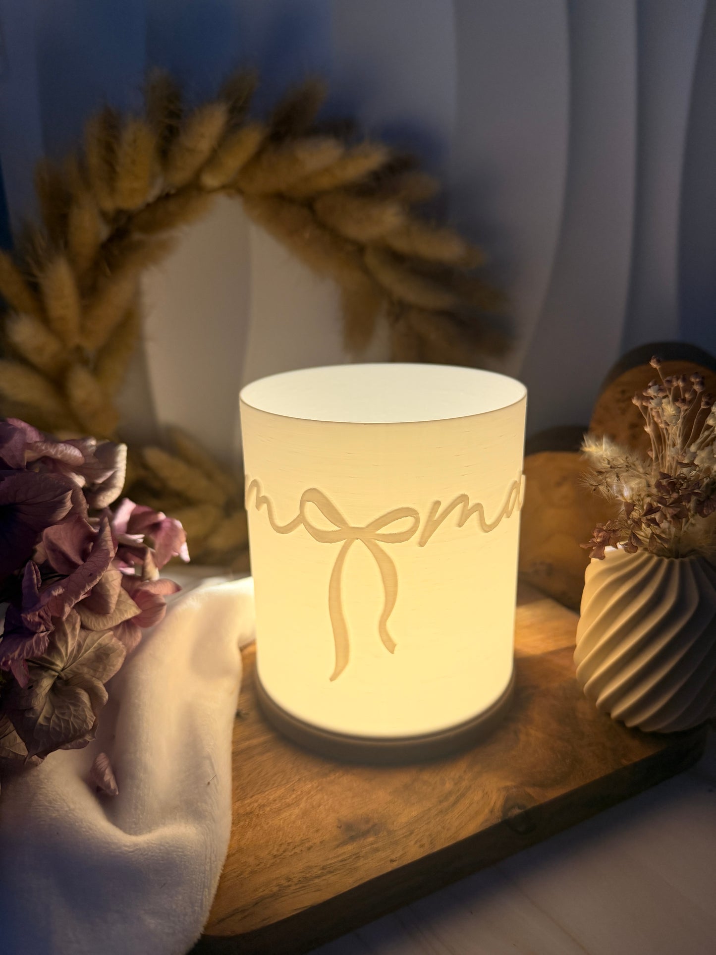 3D-Druckdatei - Windlicht - Schleife Mama