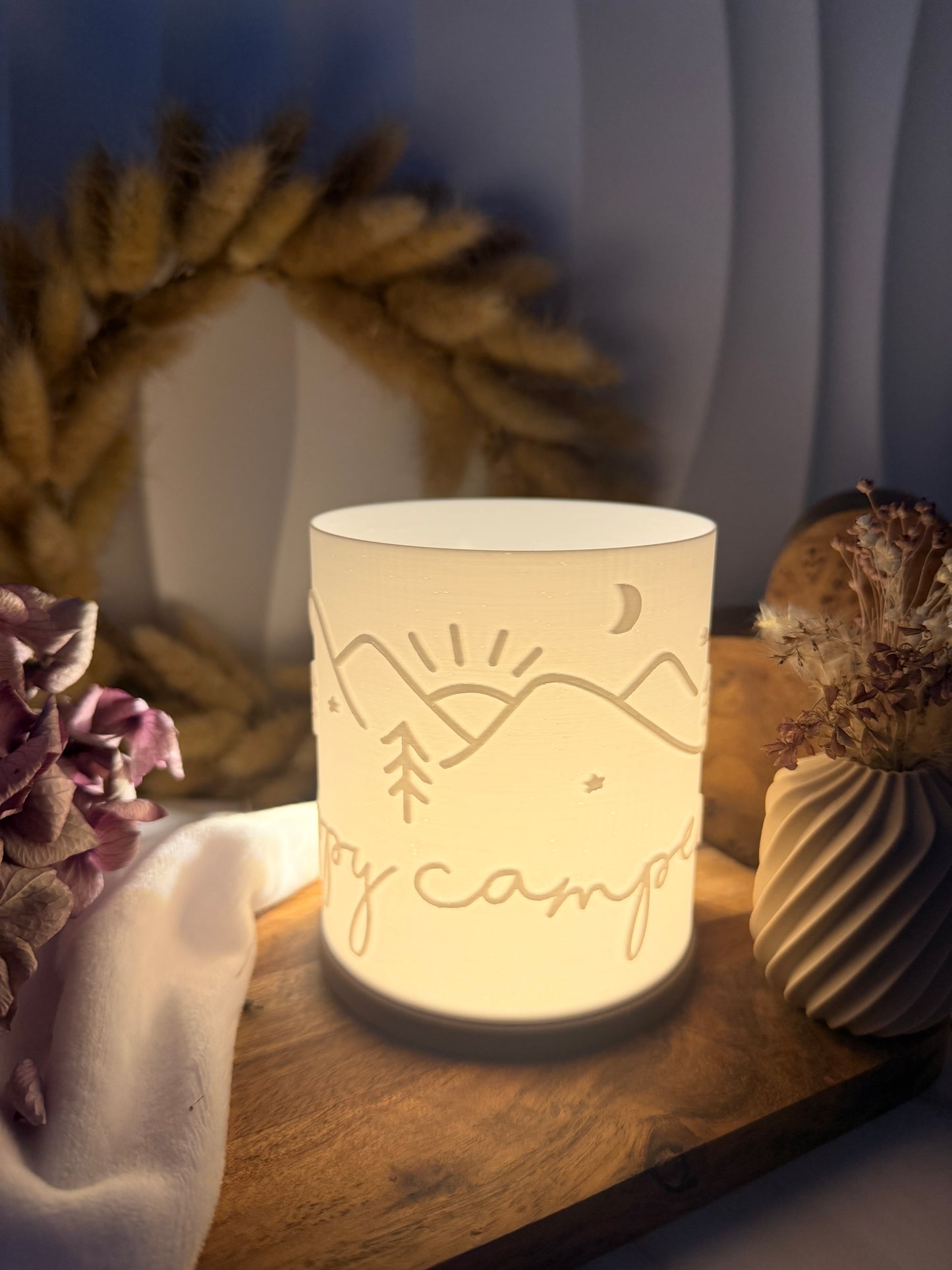 3D-Druckdatei - Windlicht - happy camper