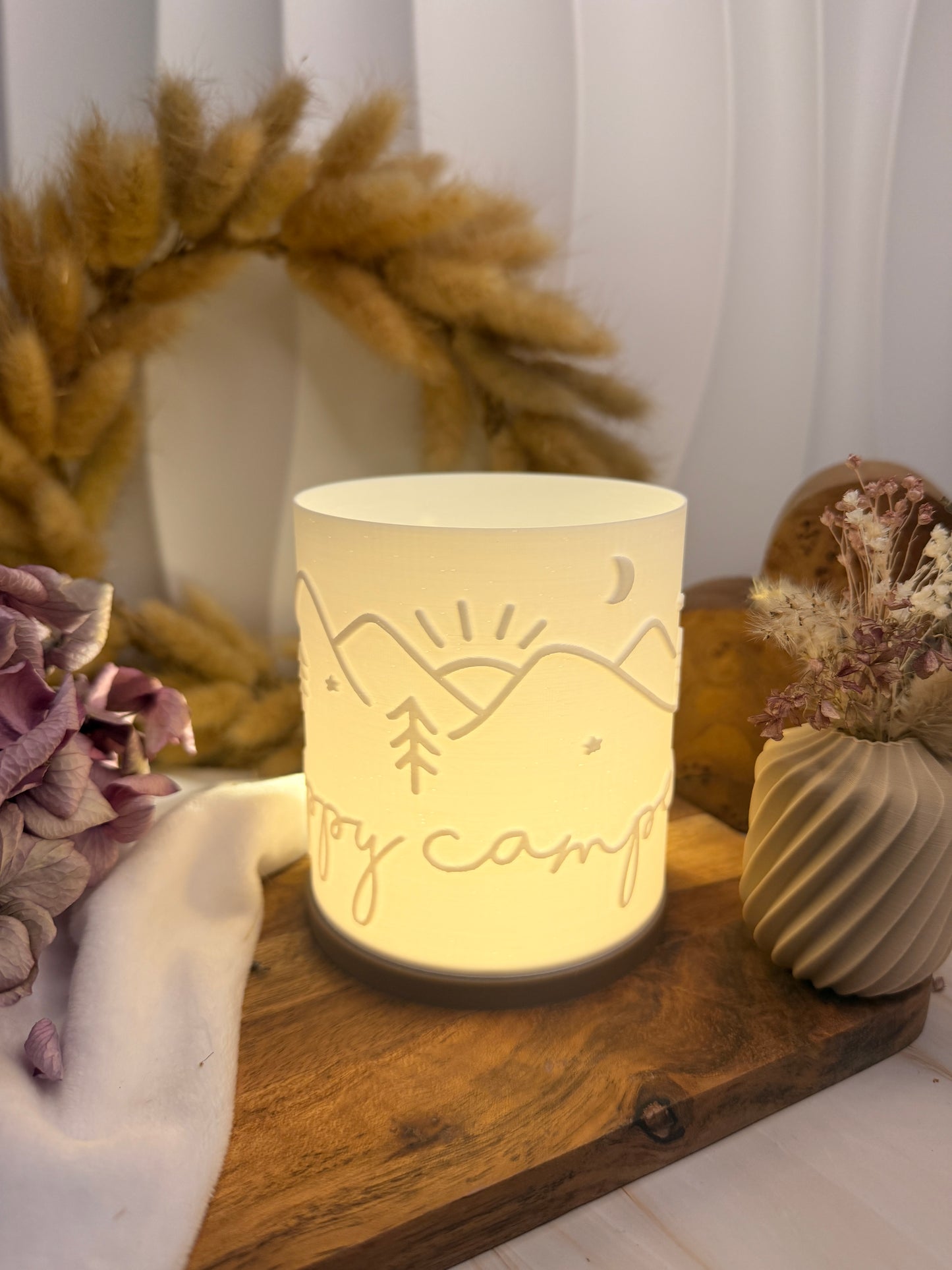 3D-Druckdatei - Windlicht - happy camper