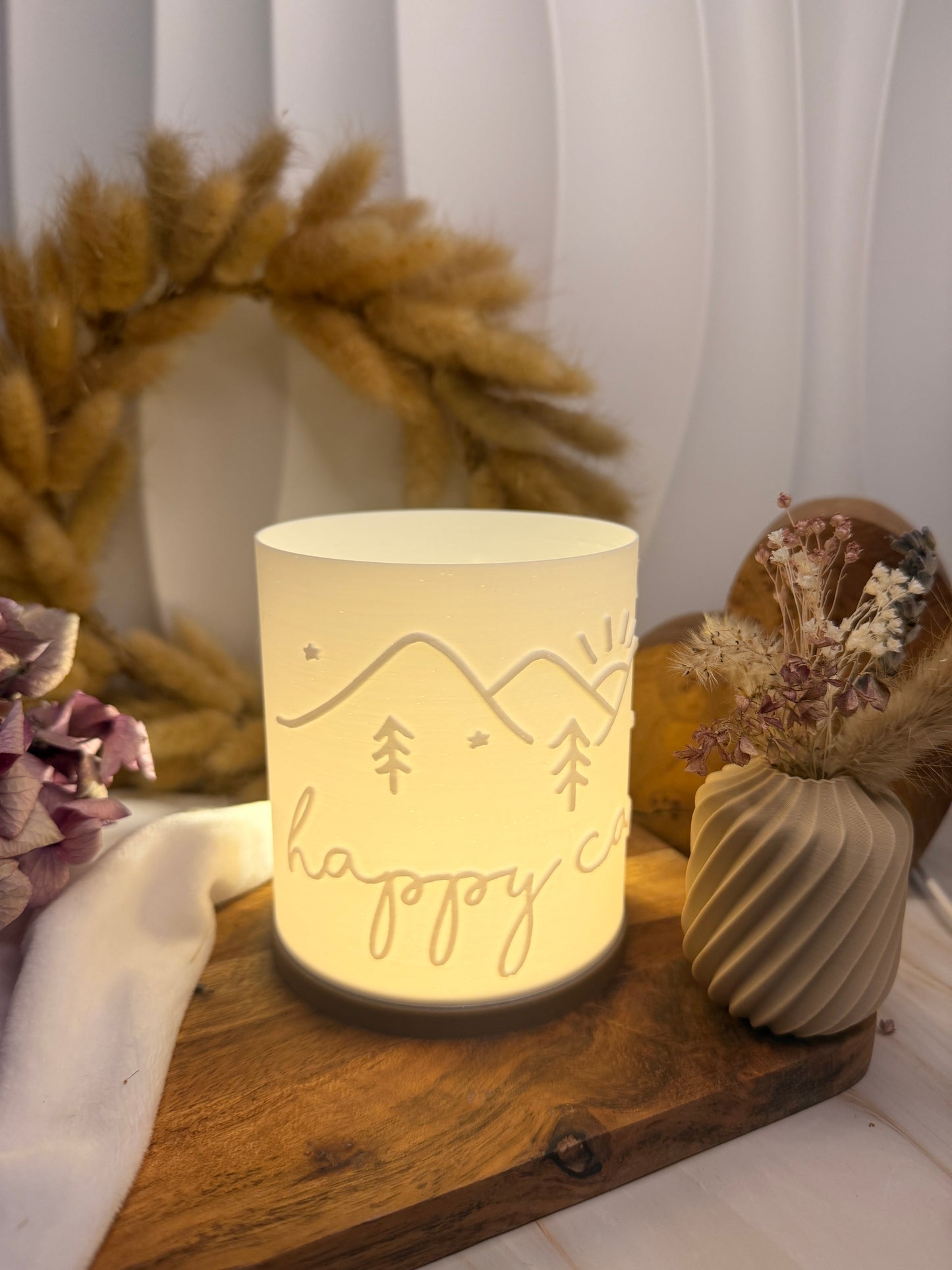 3D-Druckdatei - Windlicht - happy camper