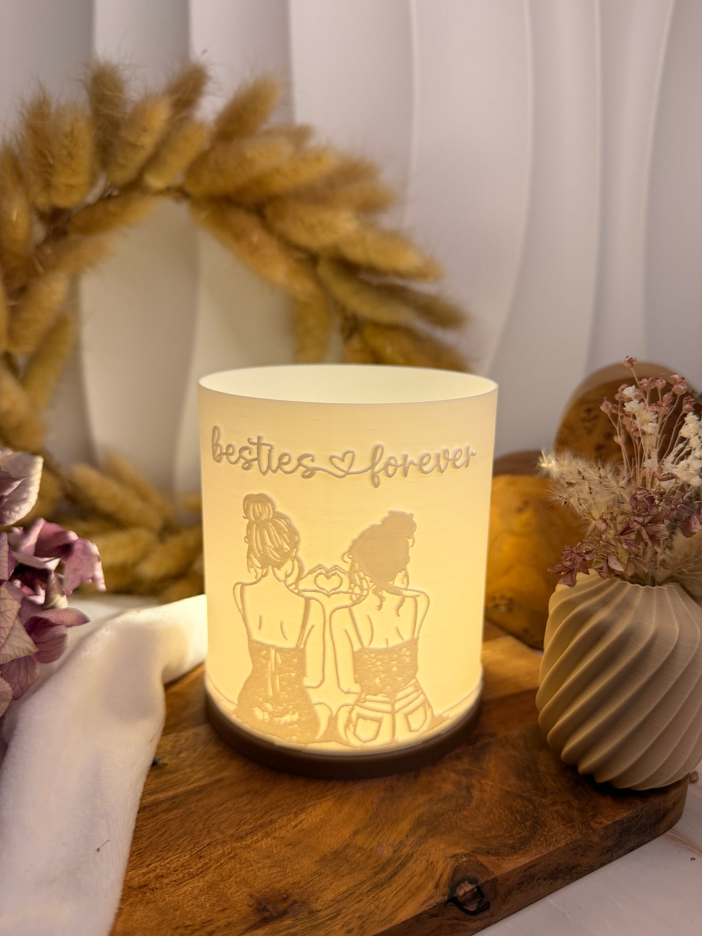 3D-Druckdatei - Windlicht - besties forever