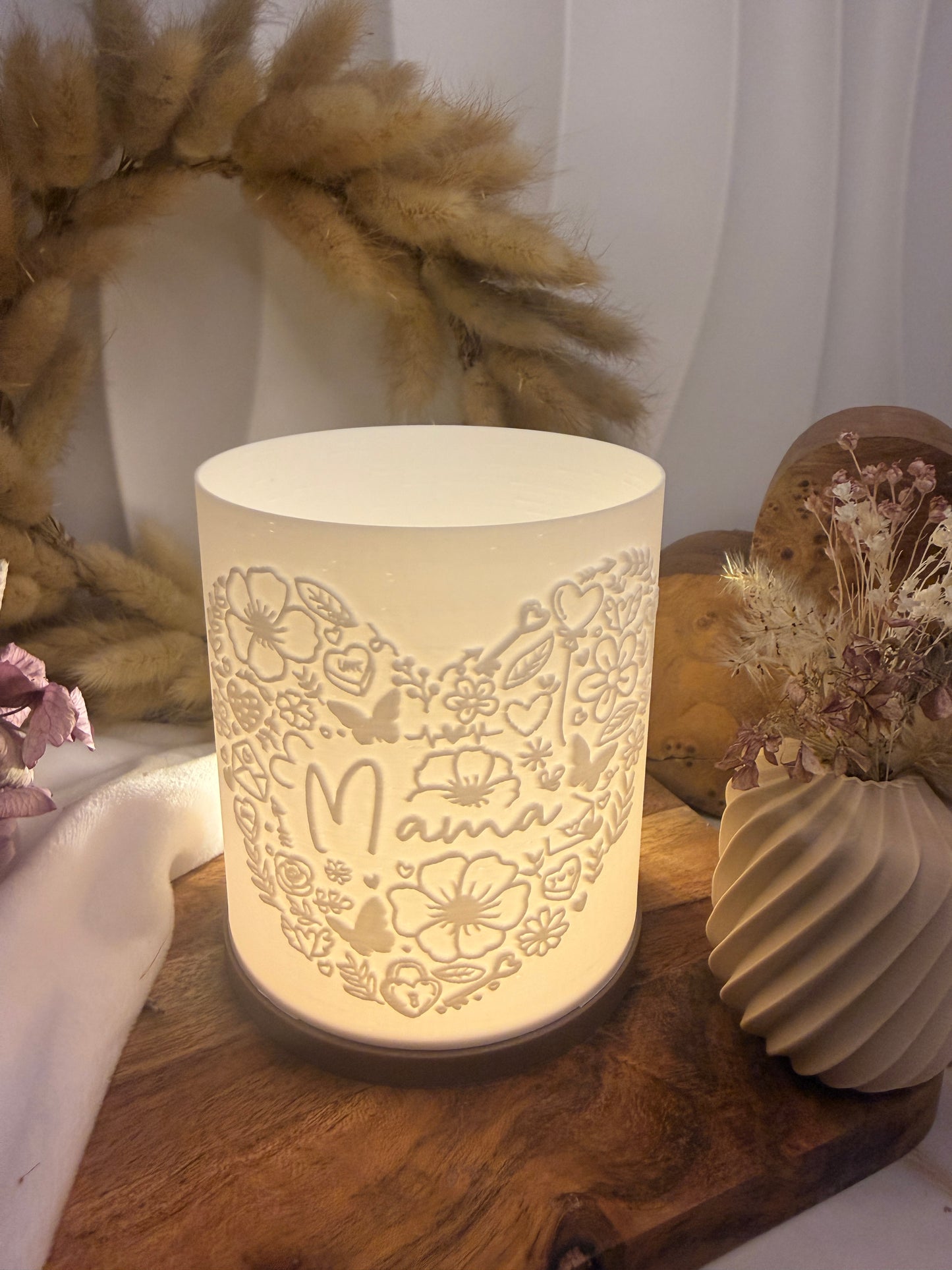 3D-Druckdatei - Windlicht - Herz Mama