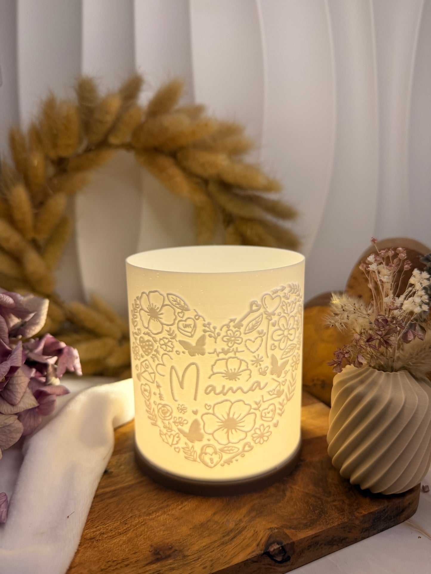 3D-Druckdatei - Windlicht - Herz Mama