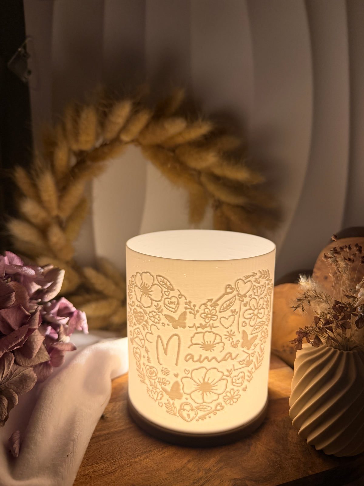 3D-Druckdatei - Windlicht - Herz Mama