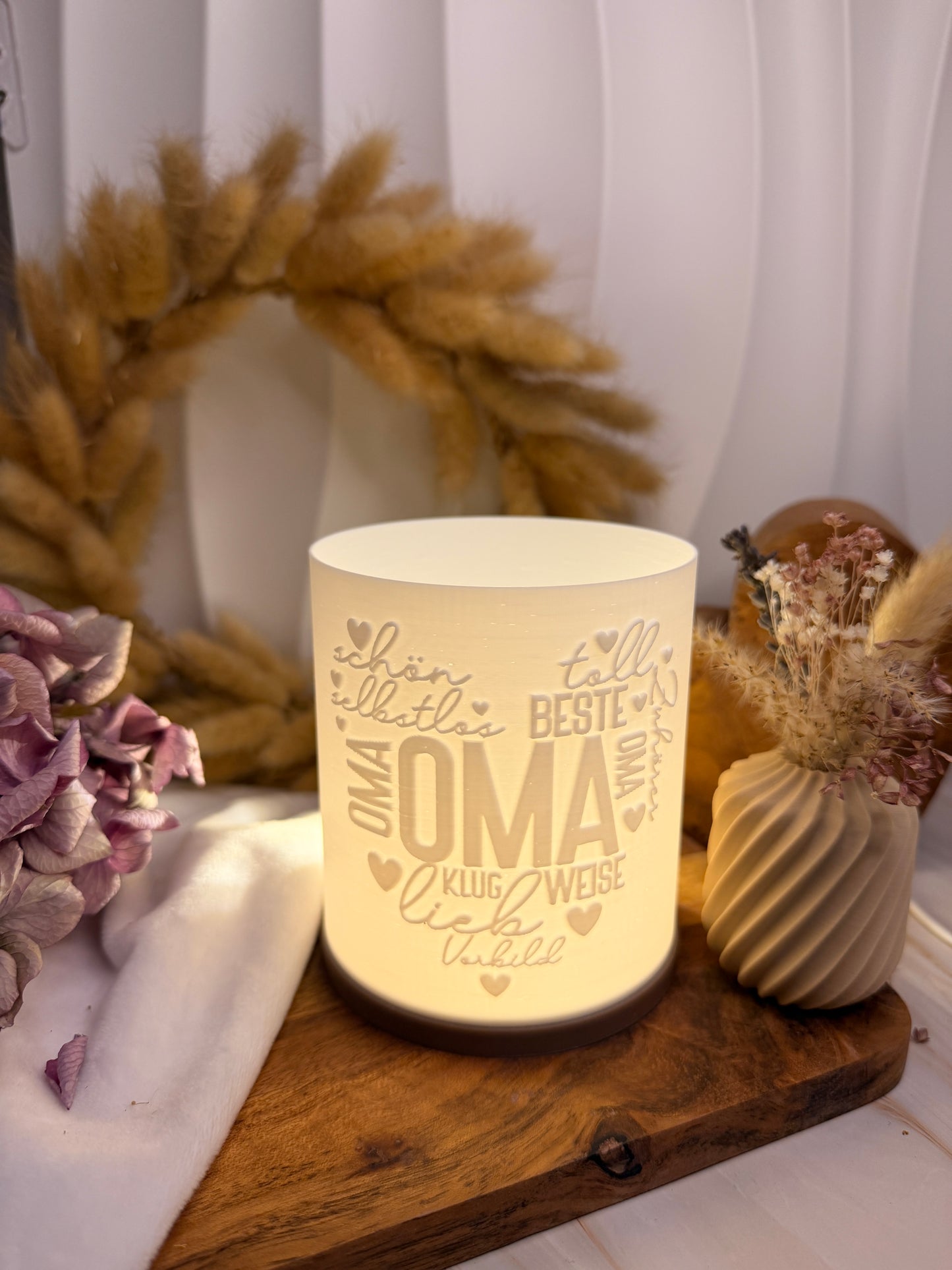 3D-Druckdatei - Windlicht - Herz Oma