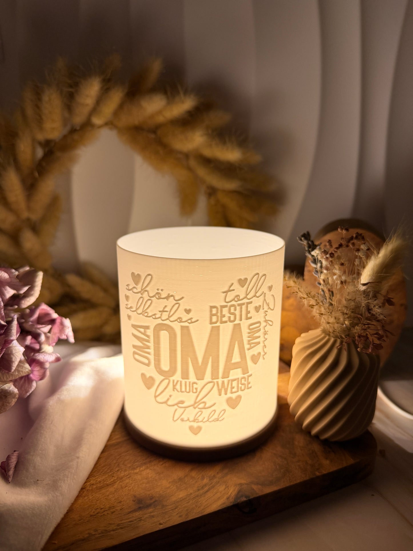 3D-Druckdatei - Windlicht - Herz Oma