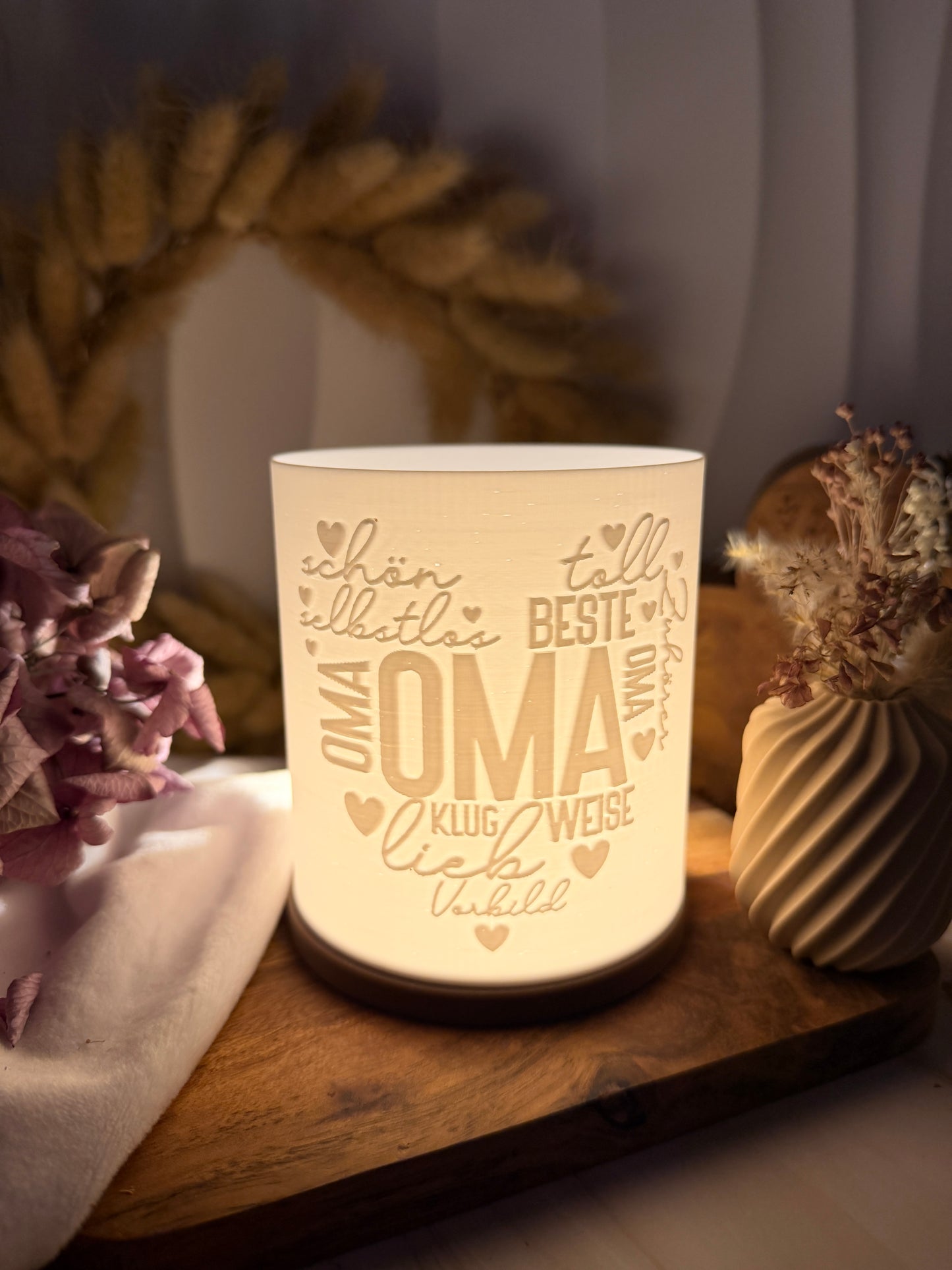 3D-Druckdatei - Windlicht - Herz Oma